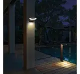 outdoor wandlamp solar met sensor rond - 600LM - 2700K, Leds Light, 2147483647, zwart – foto 2 – kavel bij Onlineveilingmeester