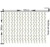 3x LED Lichtgordijn 3x3 Meter - Zonne-energie - 304 Lampen, Specilights, 2147483647, geel – foto 3 – kavel bij Onlineveilingmeester