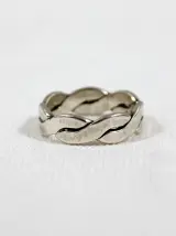 Gevlochten 925 Zilveren Ring – foto 2 – kavel bij De Kringwinkel, Dilsen