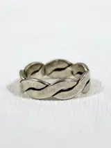 Gevlochten 925 Zilveren Ring – foto 3 – kavel bij De Kringwinkel, Dilsen