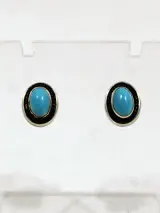 925 Zilveren Oorbellen met Turquoise – foto 2 – kavel bij De Kringwinkel, Dilsen