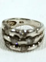 925 Zilveren Ring met Steentjes – foto 5 – kavel bij De Kringwinkel, Dilsen
