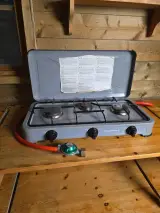 4x Campingfornuis (3 pits), Campart, grijs – kavel bij Onlineveilingmeester, Balkbrug