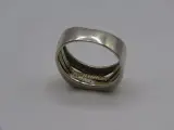 Zilveren Ring met Geometrisch Lagenmotief – foto 2 – kavel bij De Kringwinkel, Diest