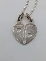 Zilveren Ketting met Deelbaar Harthanger – foto 3 – kavel bij De Kringwinkel, Diest
