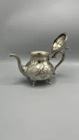 Theepot Berrad Marokkaans verzilverd theekan met vogelknop – foto 3 – kavel bij De Kringwinkel, Oostkamp