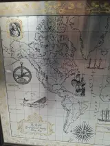 Exclusieve 'Silver Map' Royal Geographical Society (1976) – Sterling Zilver & 24k Goud – Luxe Lijst 72x52 cm – foto 5 – kavel bij De Kringwinkel, Oostkamp
