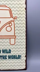 Metalen wandbord Volkswagen T1 campervan retro 35 cm – foto 2 – kavel bij De Kringwinkel, Oostkamp