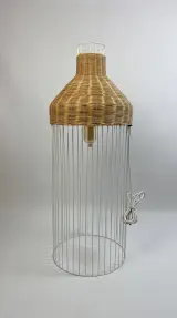 Vloerlamp kooimodel rotan metaal boho 121 cm – foto 2 – kavel bij De Kringwinkel, Oostkamp