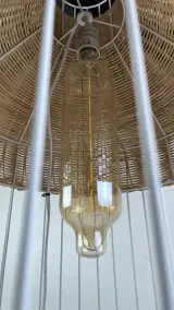 Vloerlamp kooimodel rotan metaal boho 121 cm – foto 7 – kavel bij De Kringwinkel, Oostkamp