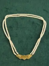 Parelketting met 18k gouden broche-hanger, diamant en robijnen – foto 11 – kavel bij De Kringwinkel, Antwerpen