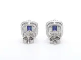 Witgouden design oorbellen met diamanten en saffier – foto 5 – kavel bij Onlineveilingmeester