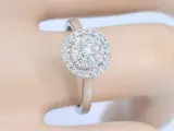 Witgouden entourage ring vol gezet met diamanten – foto 2 – kavel bij Onlineveilingmeester