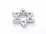 Witgouden davidster hanger met diamanten (excl. ketting) – foto 5 – kavel bij Onlineveilingmeester