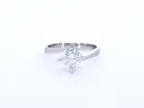 Gouden solitair vierpoots ring met een briljant geslepen diamant (gecertificeerd) – kavel bij Onlineveilingmeester