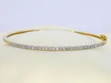 Gouden bangle armband met natuurlijke briljant geslepen diamanten – kavel bij Onlineveilingmeester