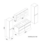Badkamermeubel, Vonato, Modular 3, hoogglans antraciet – foto 5 – kavel bij Onlineveilingmeester