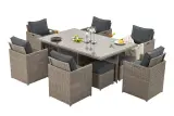 Diningset Vonato, Stone, beige – foto 2 – kavel bij Onlineveilingmeester