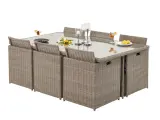 Diningset Vonato, Stone, beige – foto 7 – kavel bij Onlineveilingmeester