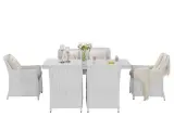 Diningset Vonato, Solara, wit – foto 2 – kavel bij Onlineveilingmeester