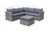 Loungeset Vonato, Caluna, lichtbruin – foto 2 – kavel bij Onlineveilingmeester