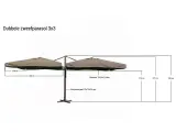 Dubbele zweefparasol, Paralux, Astero, wit – foto 2 – kavel bij Onlineveilingmeester
