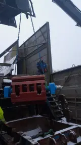 Industriële slagbreker / puinbreker met rotor en brekerhuis, Kleemann & Reiner, SHB 12/1000, blauw, gedemonteerd – foto 7 – kavel bij Onlineveilingmeester, Hoogeveen