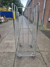 3x Metalen containers, grijs/oranje – foto 2 – kavel bij Onlineveilingmeester, Zutphen