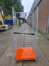 3x Metalen containers, grijs/oranje – foto 3 – kavel bij Onlineveilingmeester, Zutphen