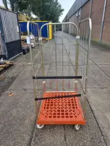 3x Metalen containers, grijs/oranje – foto 4 – kavel bij Onlineveilingmeester, Zutphen