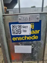 3x Metalen containers, grijs/oranje – foto 5 – kavel bij Onlineveilingmeester, Zutphen