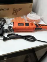 Polijstmachine met div. pads, oranje – foto 2 – kavel bij Onlineveilingmeester, Zutphen