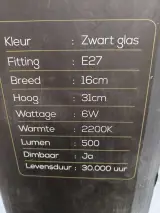 3x Design grote LED lamp met donker glas – foto 3 – kavel bij Onlineveilingmeester, Zutphen