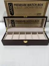 3x Horloge opbergdozen, mahonie – foto 2 – kavel bij Onlineveilingmeester, Zutphen