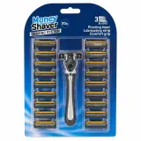 Ca. 48x Scheermes Set 20-delig Moneyshaver, Heren, blauw – kavel bij Onlineveilingmeester