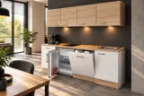 Design Keuken - inclusief apparatuur, Tuvalu, wit/beuken – kavel bij Onlineveilingmeester