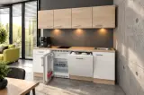 Design Keuken - inclusief apparatuur, Tuvalu, wit/beuken – foto 2 – kavel bij Onlineveilingmeester