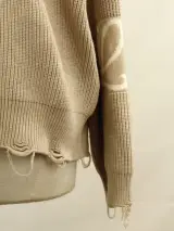 Loewe - oversized trui in cashmere & wol - beige en gebroken wit – foto 3 – kavel bij De Kringwinkel, Antwerpen