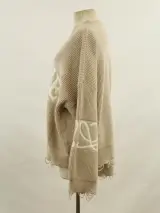 Loewe - oversized trui in cashmere & wol - beige en gebroken wit – foto 7 – kavel bij De Kringwinkel, Antwerpen