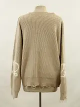 Loewe - oversized trui in cashmere & wol - beige en gebroken wit – foto 8 – kavel bij De Kringwinkel, Antwerpen