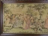 Set van 2 vintage wandtapijten in houten lijst – foto 2 – kavel bij De Kringwinkel, Diest