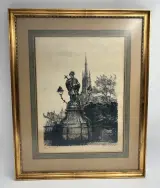 Ets / Lithografie Jules Van de Veegaete – Gecertificeerd (8/100) – kavel bij De Kringwinkel, Gent