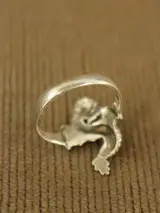 Sterling zilveren ring met draakmotief – foto 4 – kavel bij De Kringwinkel, Antwerpen