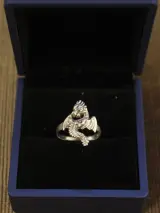 Sterling zilveren ring met draakmotief – foto 5 – kavel bij De Kringwinkel, Antwerpen