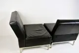 Set van 2 vintage JORI fauteuils in zwart leder – foto 5 – kavel bij De Kringwinkel, Turnhout