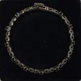 Vintage zilver armband met onyx steentjes – foto 5 – kavel bij De Kringwinkel, Aalst