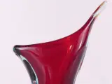 Murano Stijl Glazen Vaas met Rode Kern | Vintage Art Glass – foto 3 – kavel bij De Kringwinkel, Heverlee