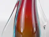 Murano Stijl Glazen Vaas met Rode Kern | Vintage Art Glass – foto 4 – kavel bij De Kringwinkel, Heverlee