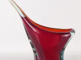 Murano Stijl Glazen Vaas met Rode Kern | Vintage Art Glass – foto 8 – kavel bij De Kringwinkel, Heverlee