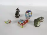 Set van 10 Cloisonné miniatuur vazen en beeldjes – foto 3 – kavel bij De Kringwinkel, Heverlee